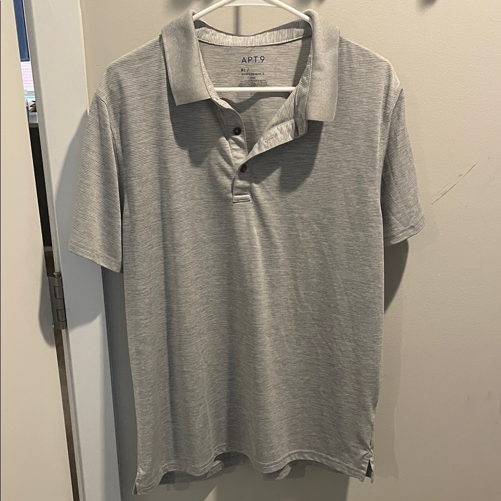 Apt. 9 Men's Light Gray Polo Shirt